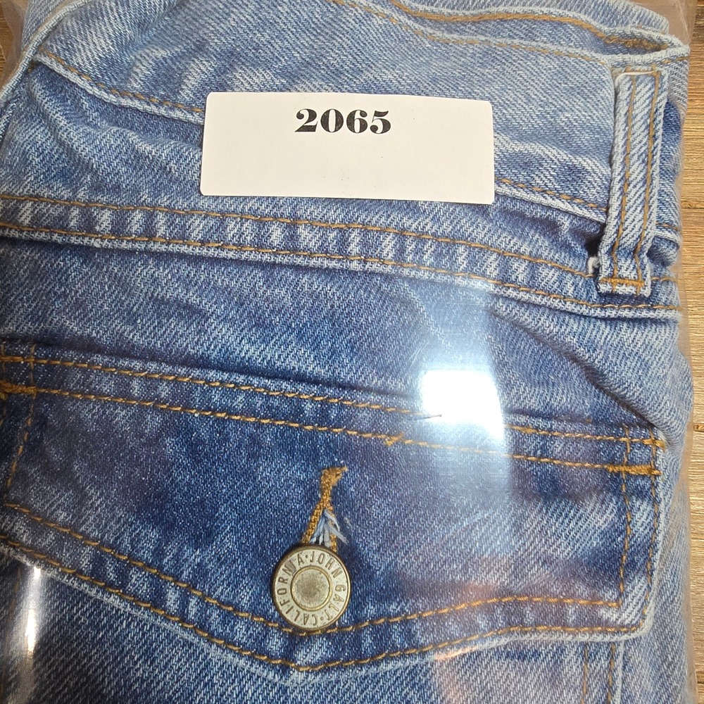 John Galt Brandy Melville Wide Leg Jeans Blue High Waist Patch Pocket Womens S - Picture 8 of 8
